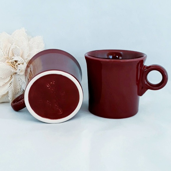 Fiestaware Cinnabar Tom & Jerry Ring Mugs - Picture 1 of 5